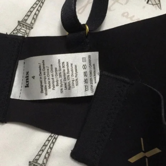 Knix Wingwoman Contour Bra Sz 4 Black - Picture 5 of 6